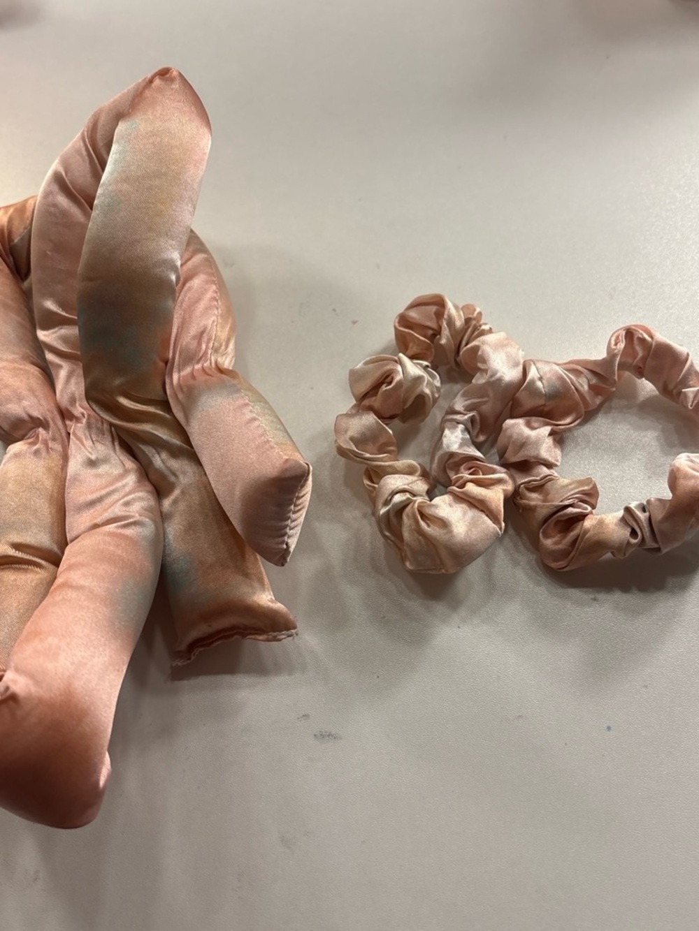 Target Peach Satin Hair Scrunchie and Bow Set